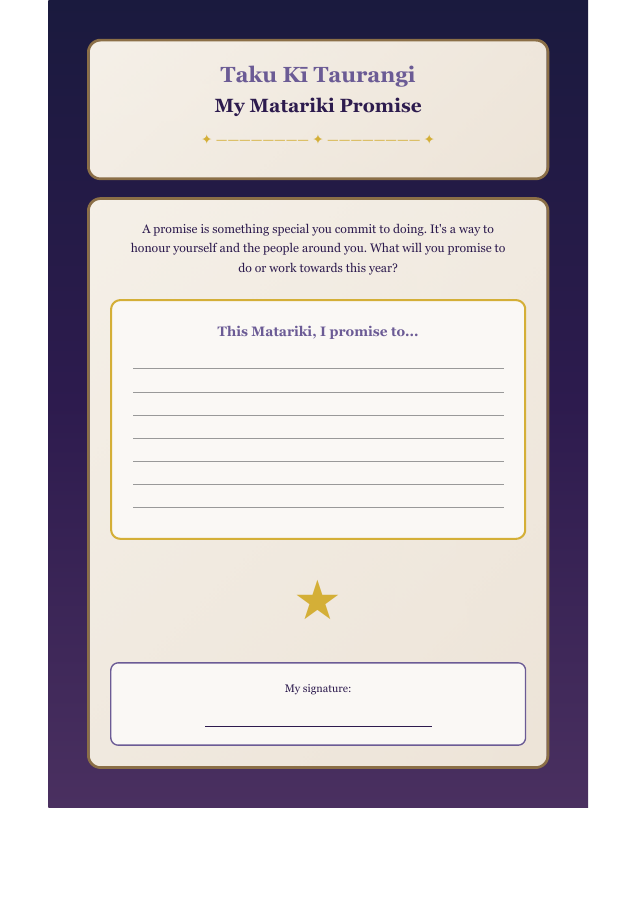 Matariki booklet page 8
